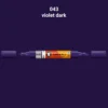 מרקר אקריליק דו ראשי - Molotow One4All Marker 4+1.5mm - 043-violet-dark