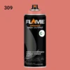 ספריי גרפיטי לחץ גבוה עד 12יח  -MOLOTOW Flame Orange - 309-piglet-pink-middle