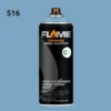ספריי גרפיטי לחץ גבוה עד 12יח  -MOLOTOW Flame Orange - 516-cream-blue-light
